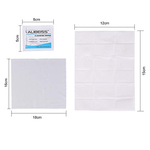 Pre-Moistened Lens Wipes ALIBEISS Screen Wipes for Glasses, Camera,Tablets, S...
