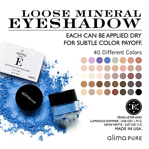 Alima Pure Loose Mineral Eyeshadow - Long-lasting Creamy Matte, Neutral or Gl...