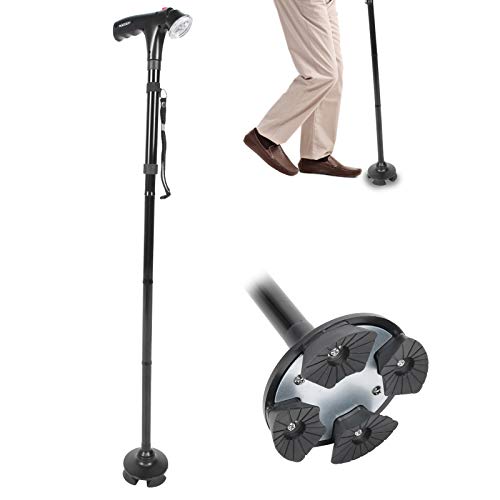 Safe and Stable Walking Stick Comfortable Practical Aluminum Alloy Safety Wal...