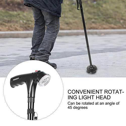 Safe and Stable Walking Stick Comfortable Practical Aluminum Alloy Safety Wal...