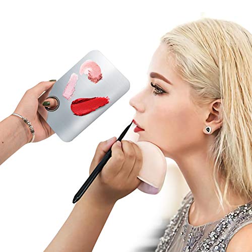 ALIOBC Makeup Mixing Palette, Upgrad Stainless Steel Metal Mixing Palette wit...