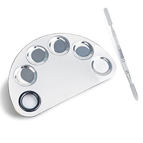 Pro Cosmetics Makeup Mixing Palette, Premium Stainless Steel Metal Makeup Pal...