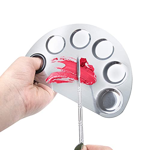 Pro Cosmetics Makeup Mixing Palette, Premium Stainless Steel Metal Makeup Pal...