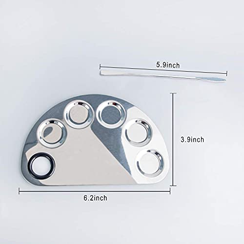 Pro Cosmetics Makeup Mixing Palette, Premium Stainless Steel Metal Makeup Pal...