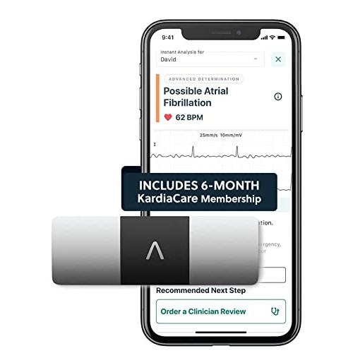 KardiaMobile Six-Lead Personal EKG Device - Record EKGs at Home and Detect Ir...