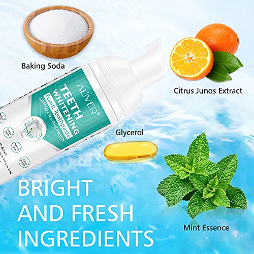 2Pcs Toothpaste Cleansing Foam, 60ml Baking Soda Toothpaste, Intensive Stain ...