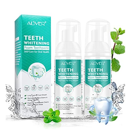 2Pcs Toothpaste Cleansing Foam, 60ml Baking Soda Toothpaste, Intensive Stain ...