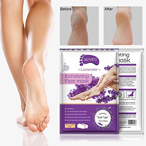 Foot Peel Mask 3 Pack， Exfoliator Peel Off Calluses Dead Skin Callus Remover...