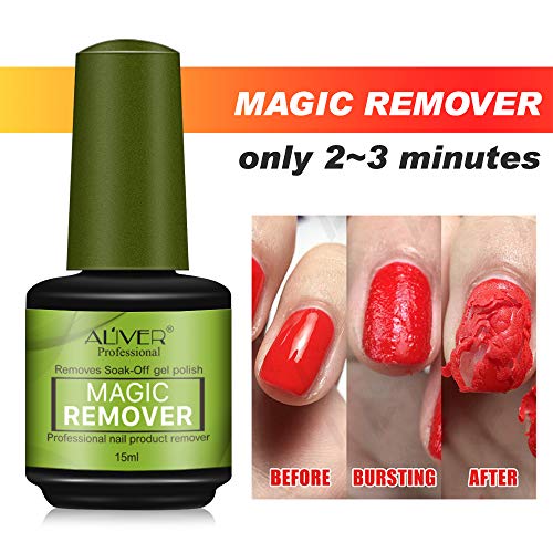 Gel Nail Polish Remover, 2 Pack Gel Polish Remover, Remove Gel Nail Polish Wi...