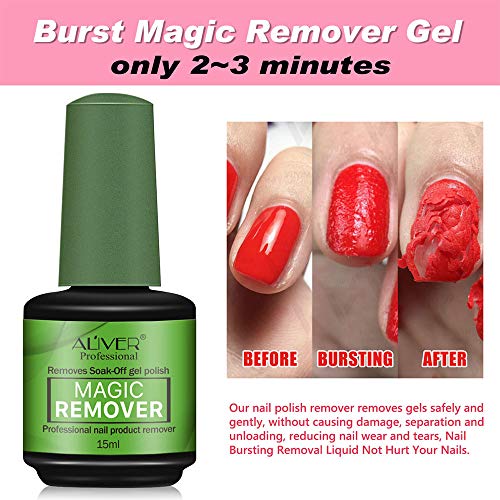 Gel Nail Polish Remover, (3pcs)Easily & Quickly Removes Soak-Off Gel Polish, ...