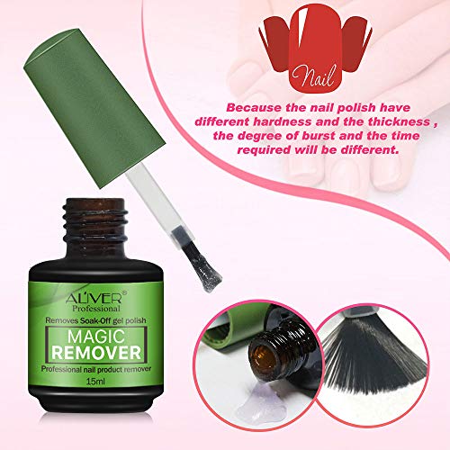 Gel Nail Polish Remover, (3pcs)Easily & Quickly Removes Soak-Off Gel Polish, ...