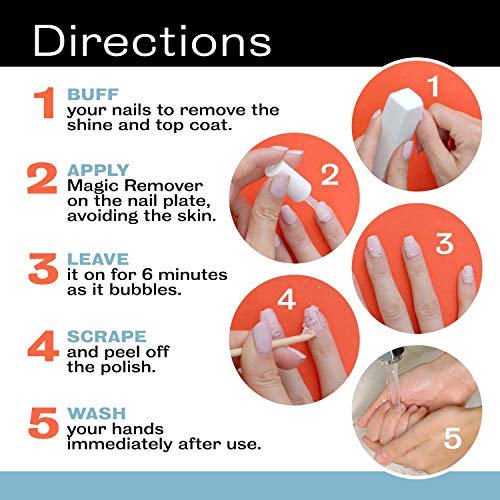 Nail Polish Remover, gel polish remover in 3-5 Minutes Easily Removes Soak-Of...