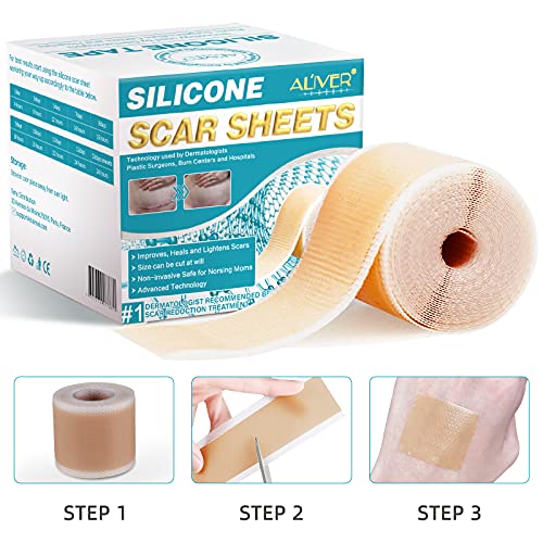 Silicone Scar Tape, Medical Soft Silicone Scar Sheets for Scar Removal, Silic...