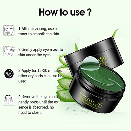 Under Eye Mask, Collagen Eye Mask, Eye Gel Pads, Green Tea Under Eye Patches,...