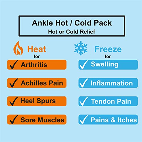 Ankle/Sport Foot Ice Therapy Wrap,Hot Cold Ice Gel Pack with Adjustable Brace...