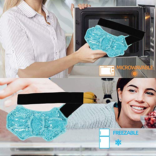 Ankle/Sport Foot Ice Therapy Wrap,Hot Cold Ice Gel Pack with Adjustable Brace...