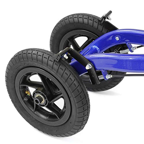 AllCure Quad All Terrain Foldable Medical Steerable Knee Walker Scooter, Blue...