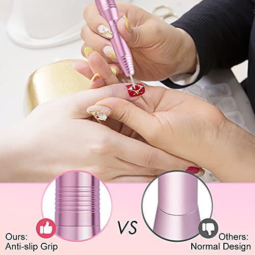 Alles Electric Nail Drill, 20000rpm Nail File Drill for Acrylic Nails Gel, Po...