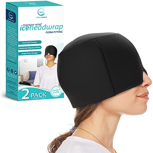2 Pack - Form Fitting Migraine Relief Ice Head Wrap | Headache and Migraine H...