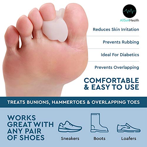 8 Pack Toe Separators for Bunions - Toe Spacers, Hammer Toe Straightener, Cor...