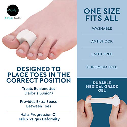 8 Pack Toe Separators for Bunions - Toe Spacers, Hammer Toe Straightener, Cor...