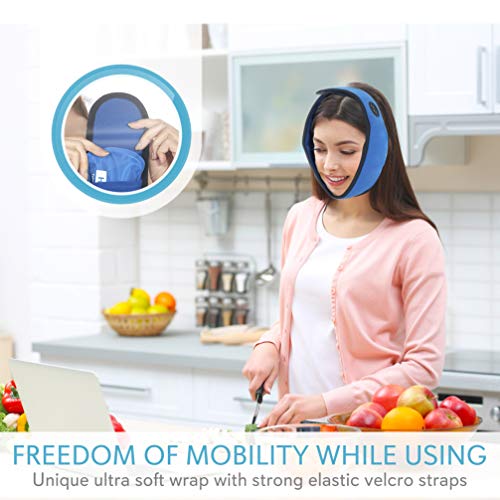 Face Ice Pack for Wisdom Teeth, Jaw, Head and Chin, 4 Reusable Hot or Cold Ge...