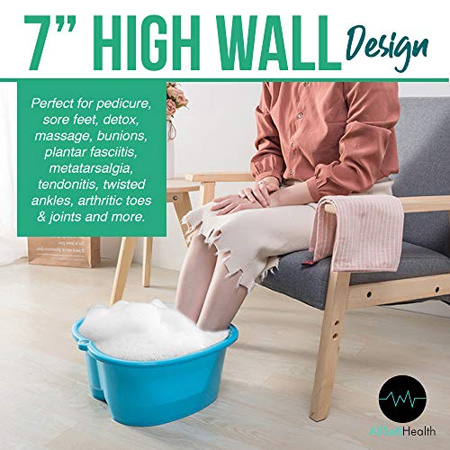 Foot Soaking Bath Basin – Large Size for Soaking Feet | Pedicure and Massager...