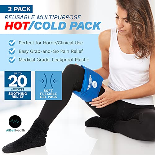 Ice Packs for Injuries - 2 Pack - Hot Cold Pack - Reusable Ice Packs and Heat...