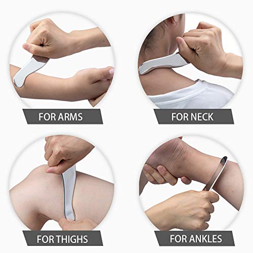 Allshow Gua Sha Tools , Stainless Steel Scraping Massage Tool, IASTM Tools, M...