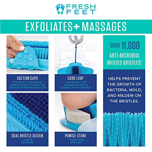 Fresh Feet- Foot Scrubber With Pumice Stone, Cleans, Smooths, Exfoliates & Ma...