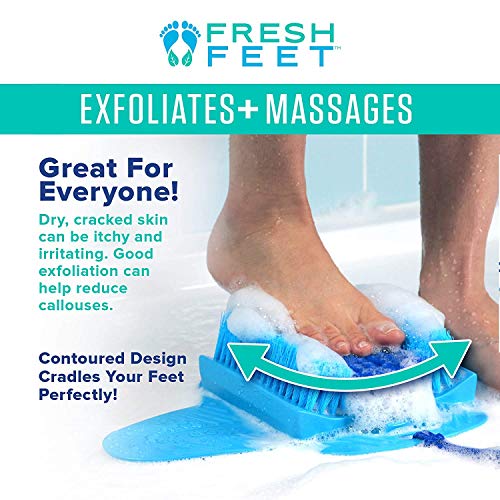 Fresh Feet- Foot Scrubber With Pumice Stone, Cleans, Smooths, Exfoliates & Ma...