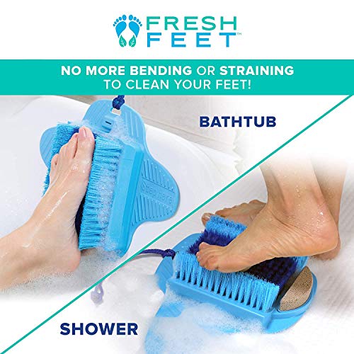 Fresh Feet- Foot Scrubber With Pumice Stone, Cleans, Smooths, Exfoliates & Ma...