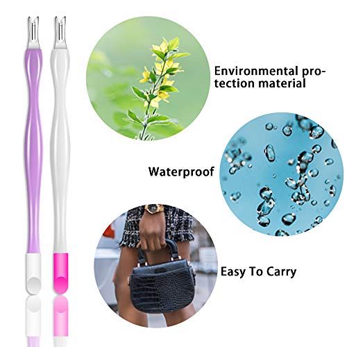 Allstarry 30 Pieces Nail Cuticle Trimmer Remover Plastic Handle Cuticle Pushe...