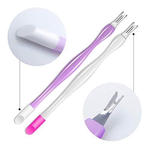 Allstarry 30 Pieces Nail Cuticle Trimmer Remover Plastic Handle Cuticle Pushe...