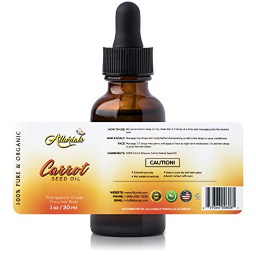 Carrot Seed Oil – 100% Pure, Unrefined, Cold Pressed, All Natural, Organic Da...