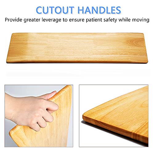 Wooden Slide Transfer Board with Handles, 500 lb Capacity Heavy Duty Slide Bo...