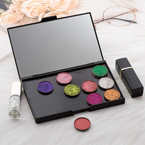 Allwon Empty Magnetic Plastic Eyeshadow Makeup Palette with 15Pcs Adhesive Em...