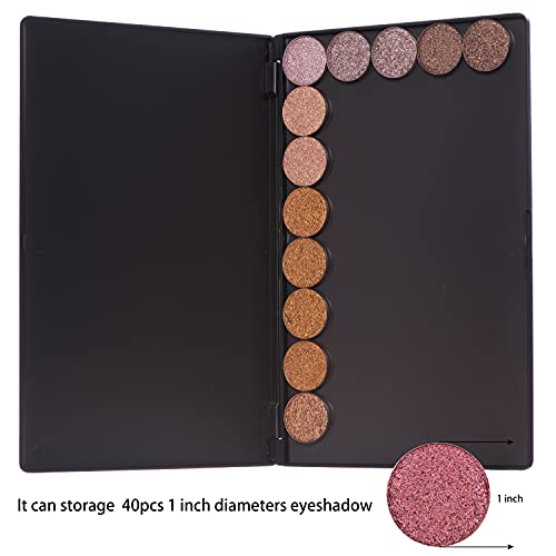 Allwon Large Empty Magnetic Plastic Eyeshadow Makeup Palette with 15Pcs Adhes...