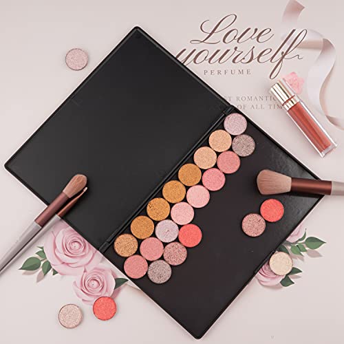 Allwon Large Empty Magnetic Plastic Eyeshadow Makeup Palette with 15Pcs Adhes...