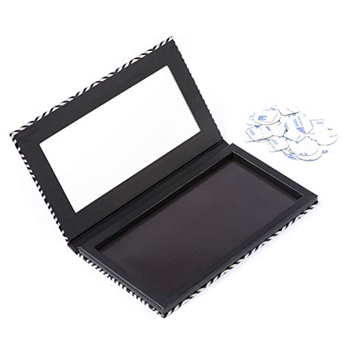 Allwon Magnetic Palette Black Empty Makeup Palette with Mirror and 20Pcs Adhe...