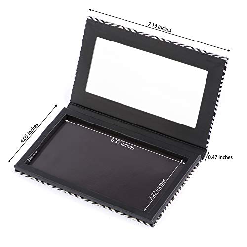 Allwon Magnetic Palette Black Empty Makeup Palette with Mirror and 20Pcs Adhe...