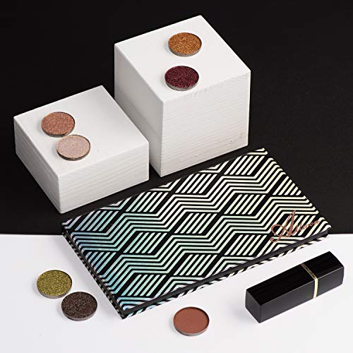 Allwon Magnetic Palette Black Empty Makeup Palette with Mirror and 20Pcs Adhe...