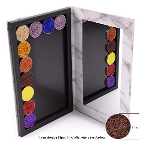 Allwon Magnetic Palette Marble Empty Makeup Palette with Mirror for Eyeshadow...