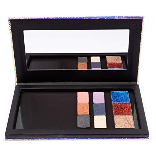 Allwon Magnetic Palette Mermaid Empty Makeup Palette with Mirror and 20Pcs Ad...