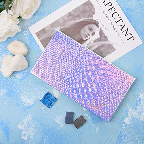 Allwon Magnetic Palette Mermaid Empty Makeup Palette with Mirror and 20Pcs Ad...