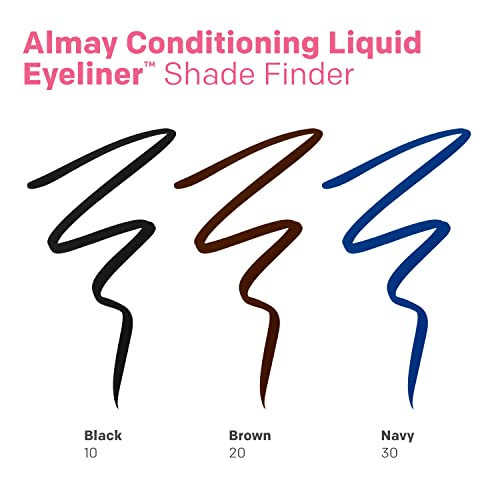 Almay Conditioning Liquid Eyeliner, Longwearing, Waterproof, Hydrating, 10 Bl...