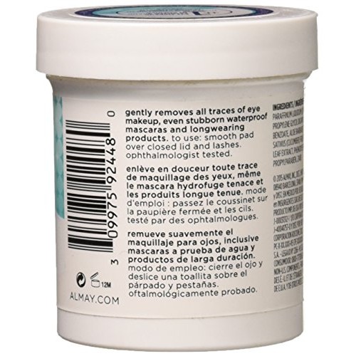 Almay Longwear & Waterproof Eye Makeup Remover Pads, 80 Count