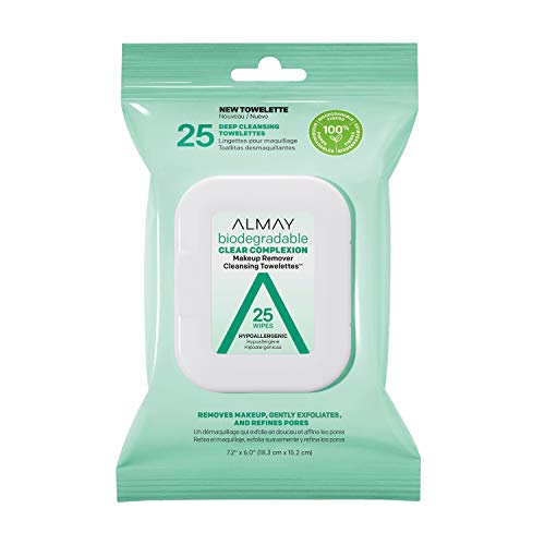 Almay Makeup Remover Cleansing Towelettes, Biodegradable Clear Complexion Wip...