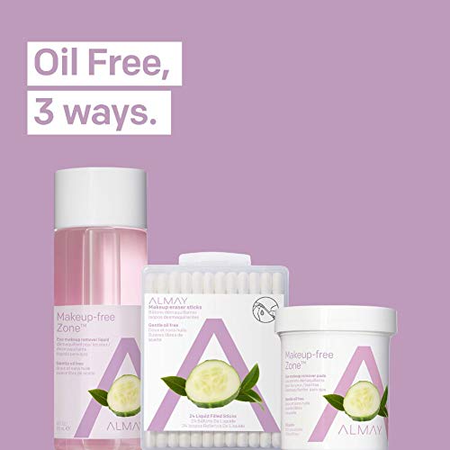 Almay Oil Free Gentle Eye Makeup Remover Pads, Hypoallergenic, Cruelty Free, ...