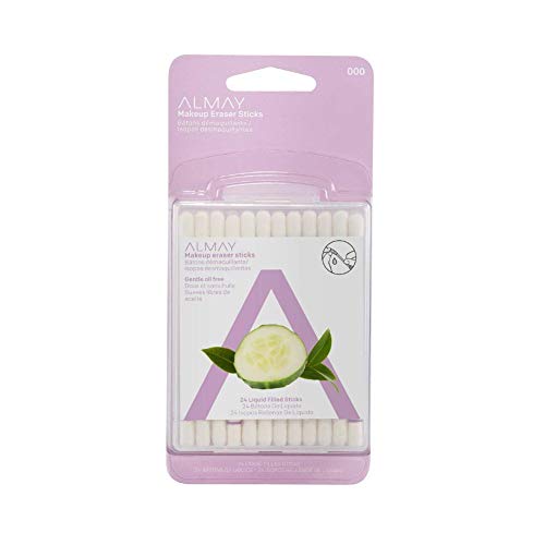 Almay Oil Free Gentle Makeup Eraser Sticks, Makeup Remover Cotton Swabs with ...